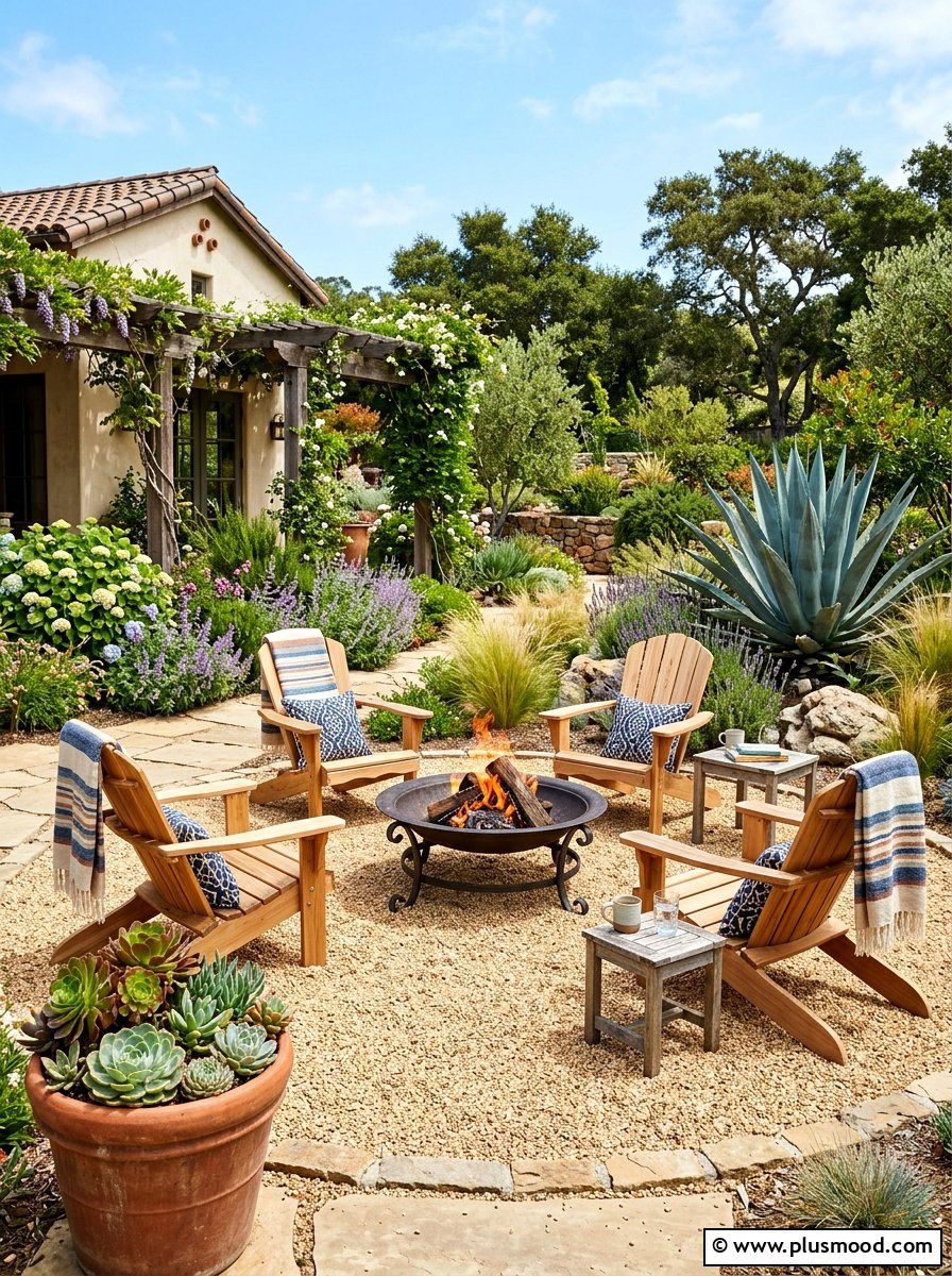 Gravel Patio - 25 summer low water landscaping ideas
