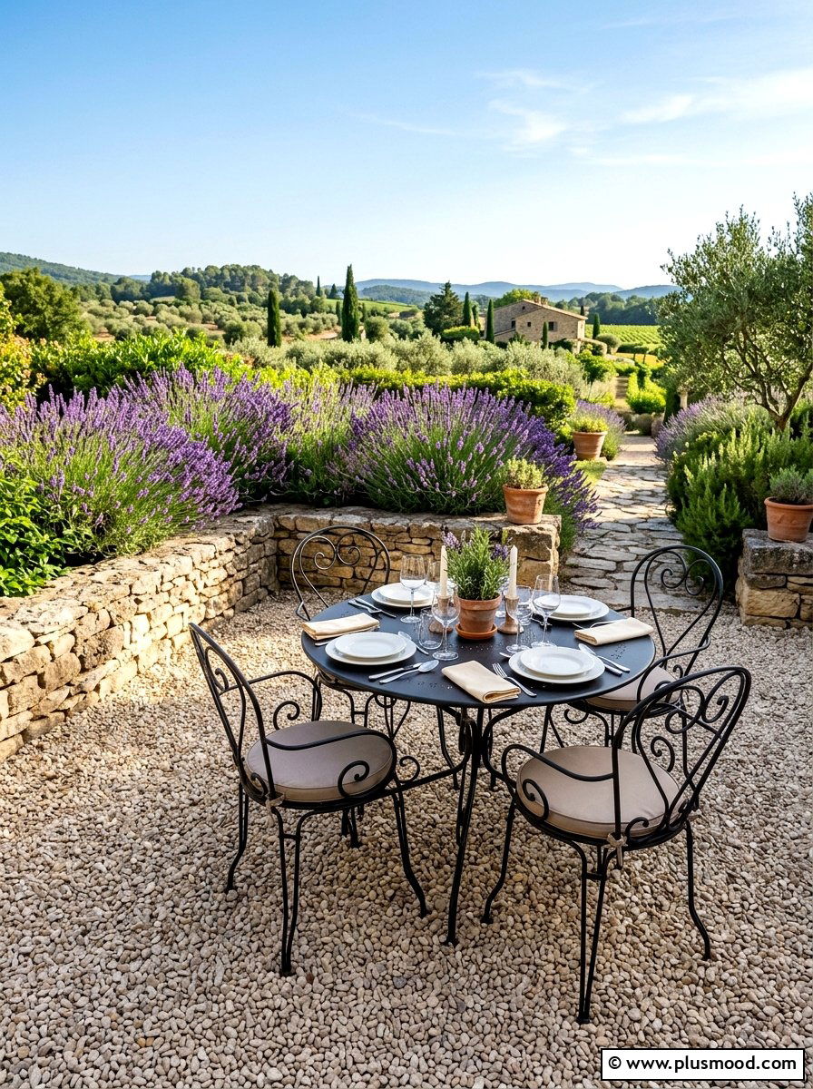 Gravel Patio Dining Arrangement - 25 summer outdoor dining ideas