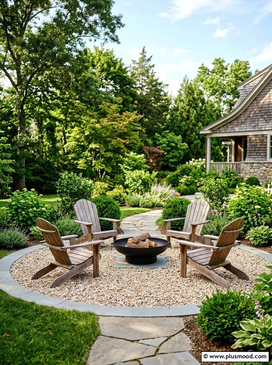Gravel Patio Fire Pit - 25 small backyard ideas with fire pit