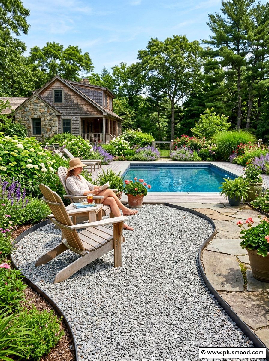 Gravel Pool Patio - 25 summer farmhouse pool area ideas