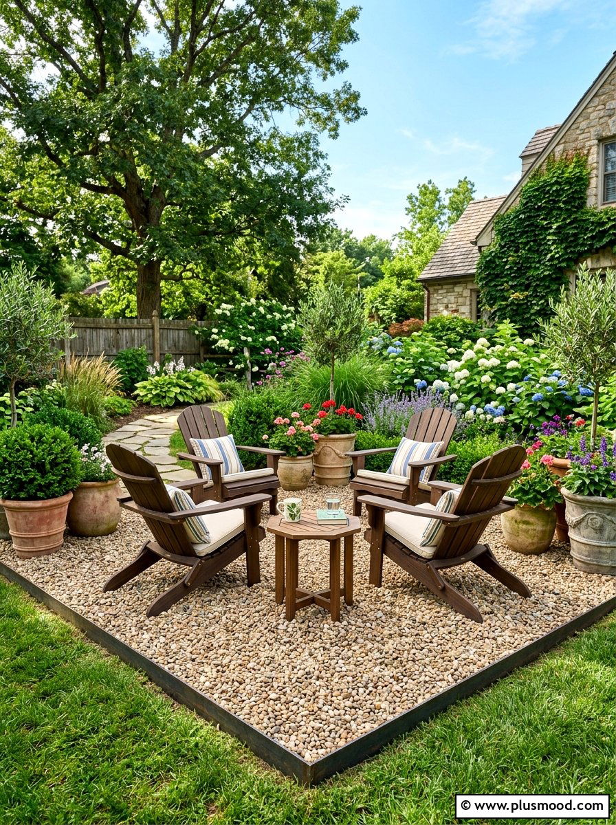 Gravel Seating Area - 25 summer garden ideas