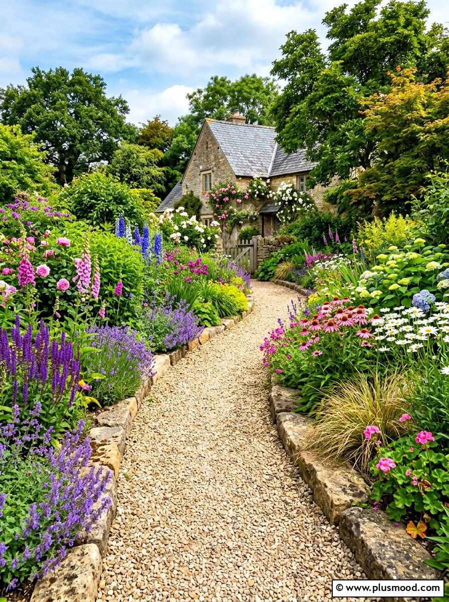 Gravel Walkway - 25 summer farmhouse landscaping ideas