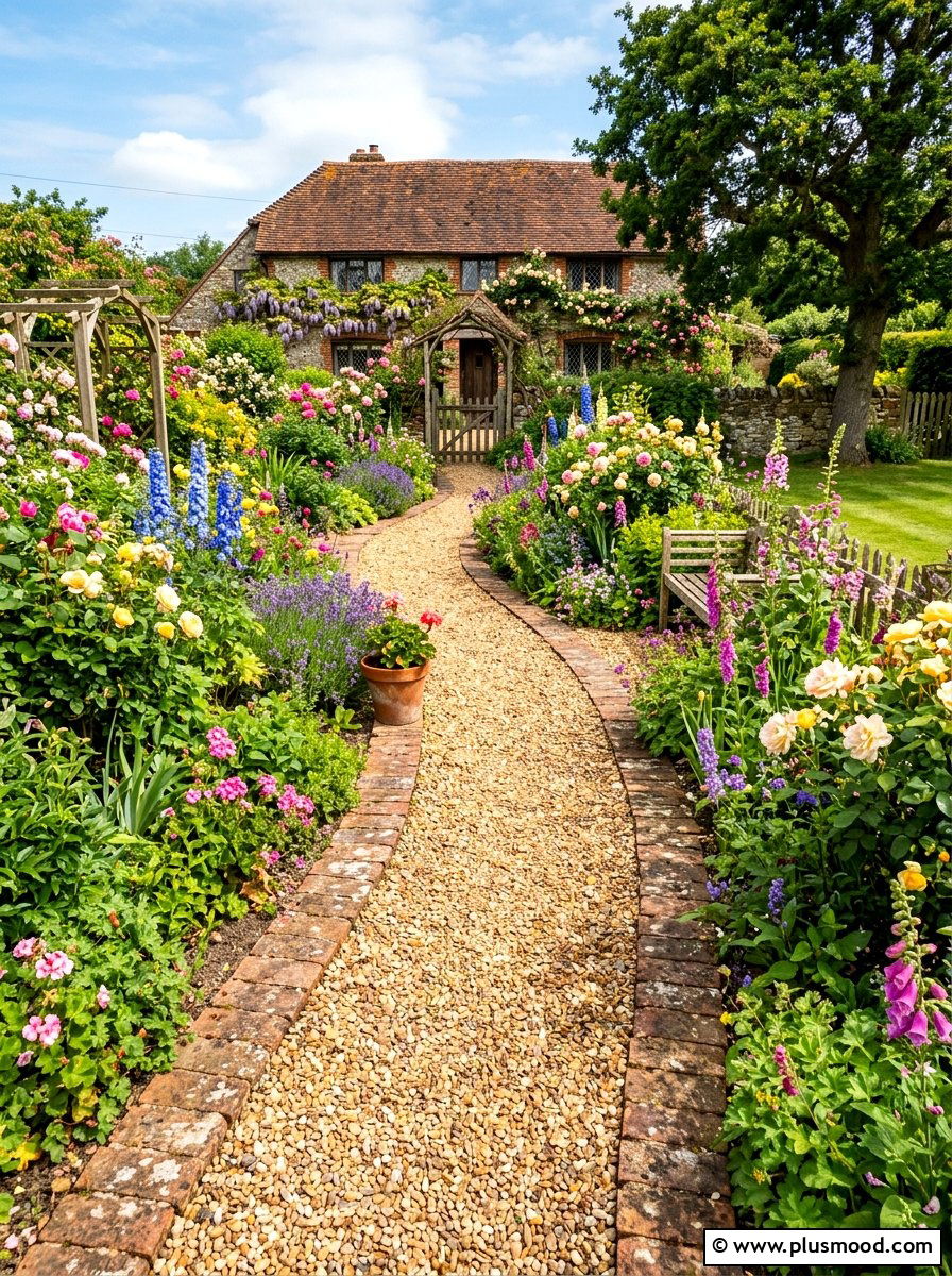 Gravel path garden walkway - 25 summer rustic backyard ideas