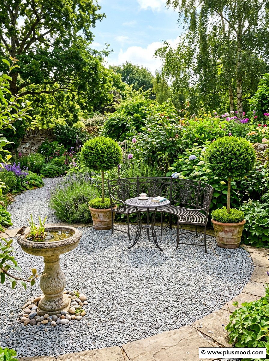 Gravel patio seating - 25 summer backyard oasis ideas