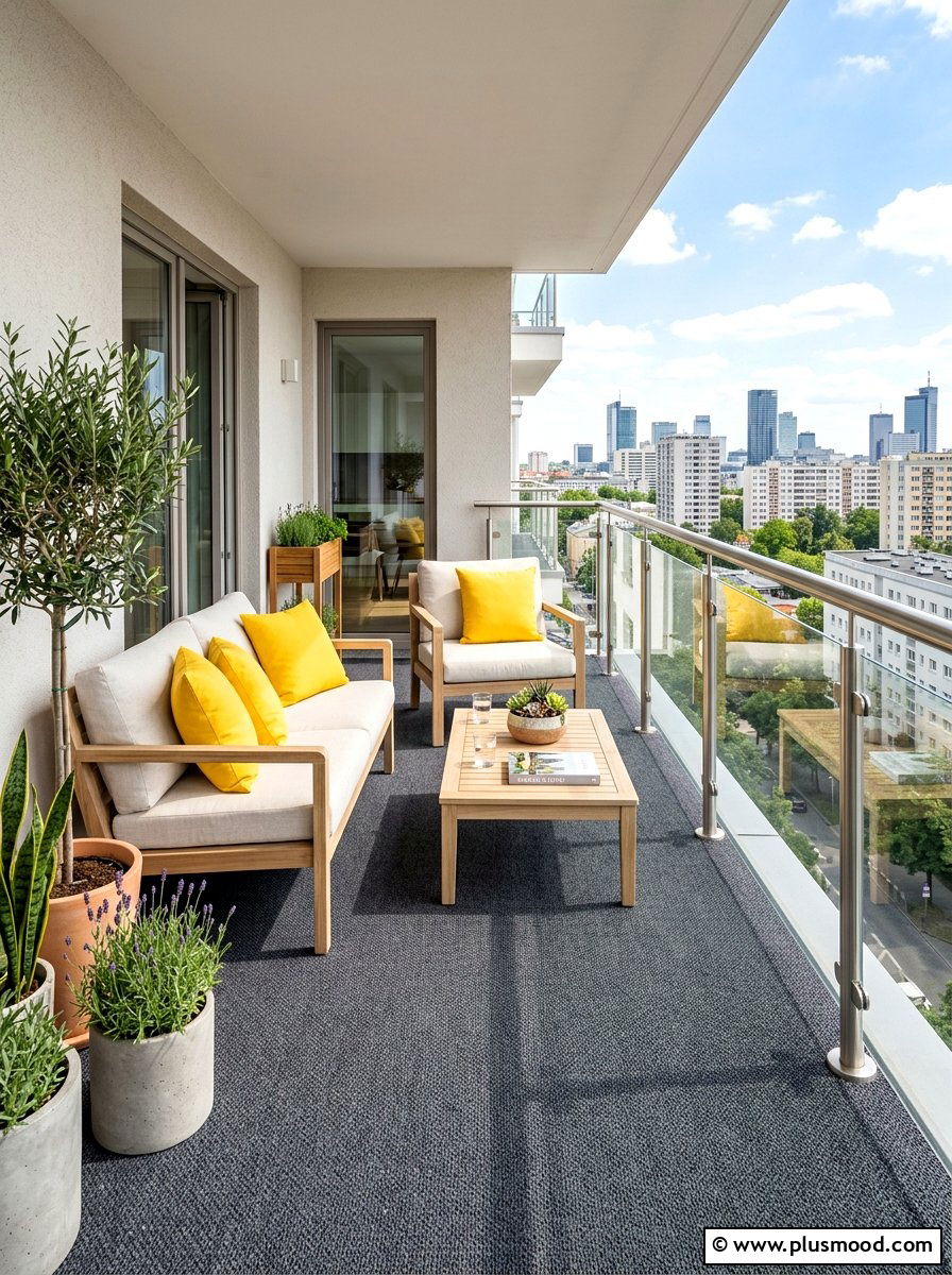 Gray Balcony Carpet