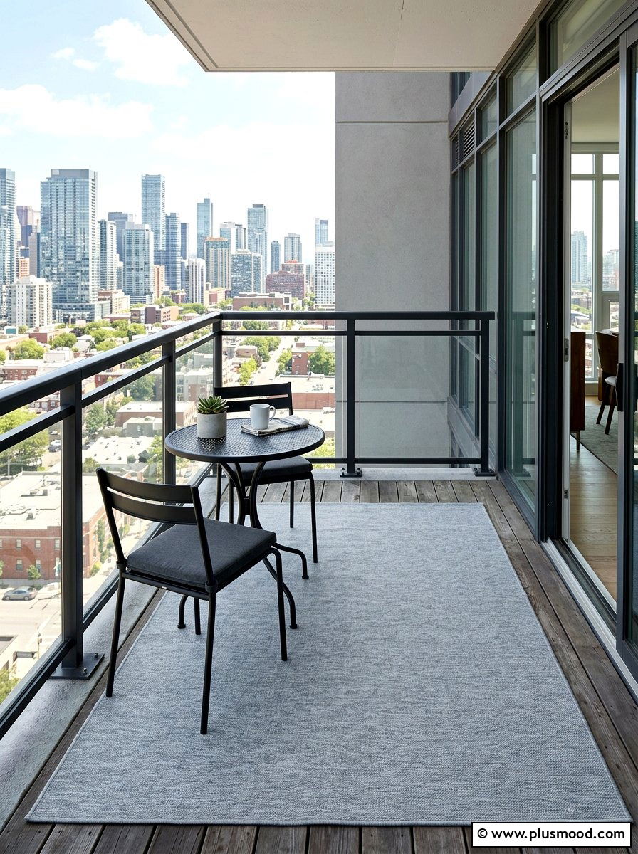 Gray Modern Rug - 25 summer porch rug ideas