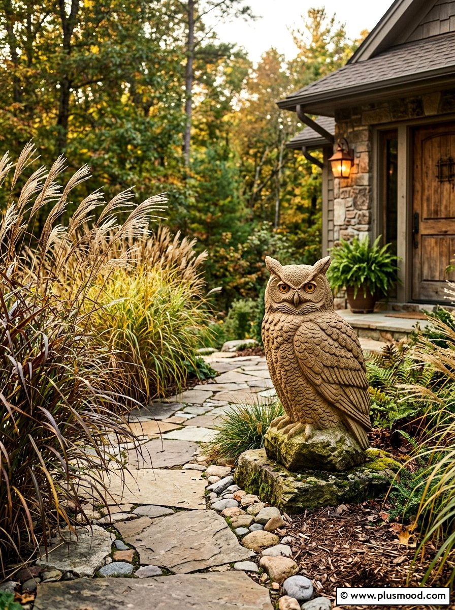 Great horned owl portrait - 25 painted rock ideas with owls
