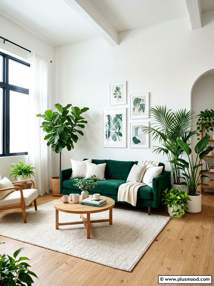 Green And White Living Room - 25 summer living room ideas