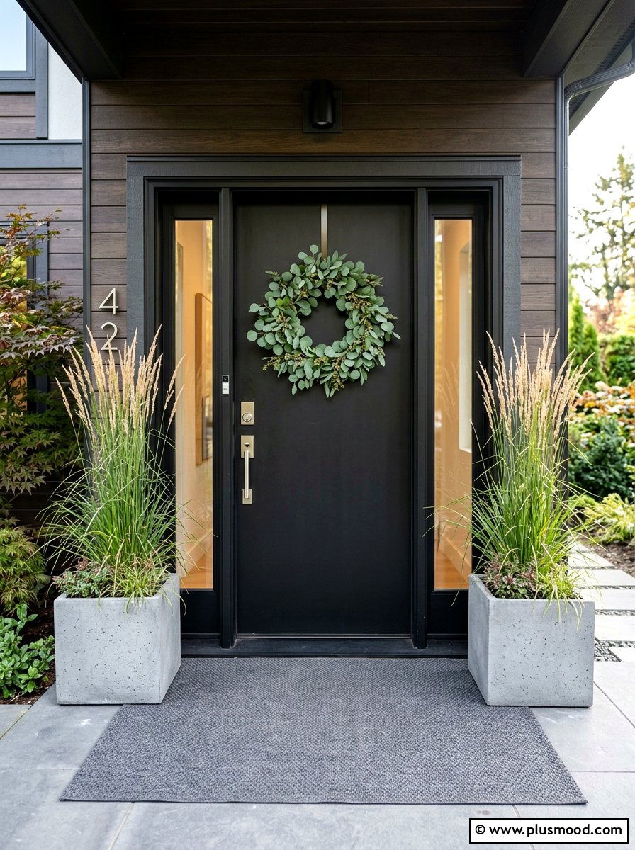 Green Eucalyptus Wreath - 25 summer front door decor ideas