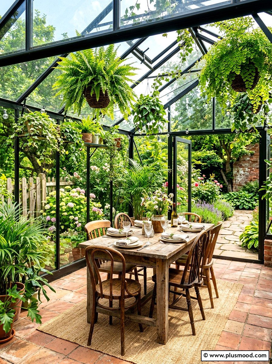Greenhouse Backyard Dining - 25 summer backyard dining ideas