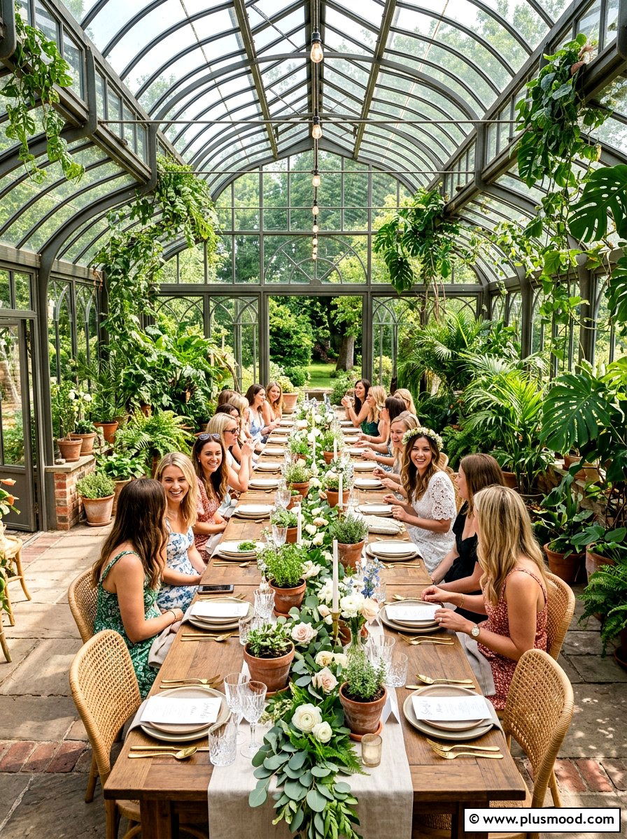 Greenhouse Bridal Shower - 25 summer outdoor wedding shower ideas