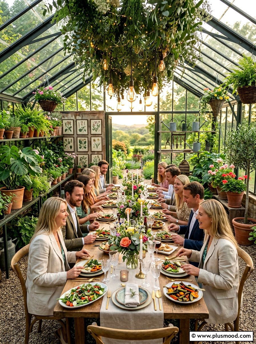 Greenhouse Dinner Party - 25 summer dinner party ideas outdoors