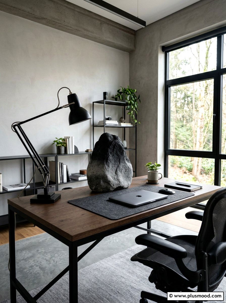 Grey to black monochrome ombre rock - 25 painted rock ideas with ombre design