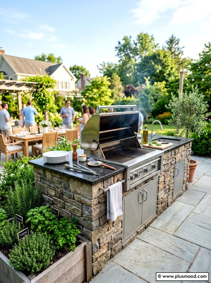 Grilling Station - 25 small backyard ideas for entertaining