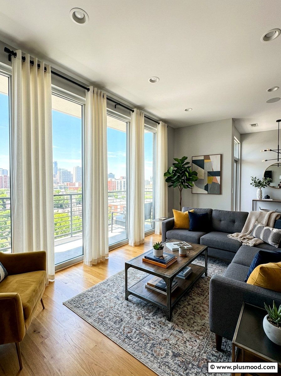 Grommet Top Cotton - 25 summer curtains ideas for living room