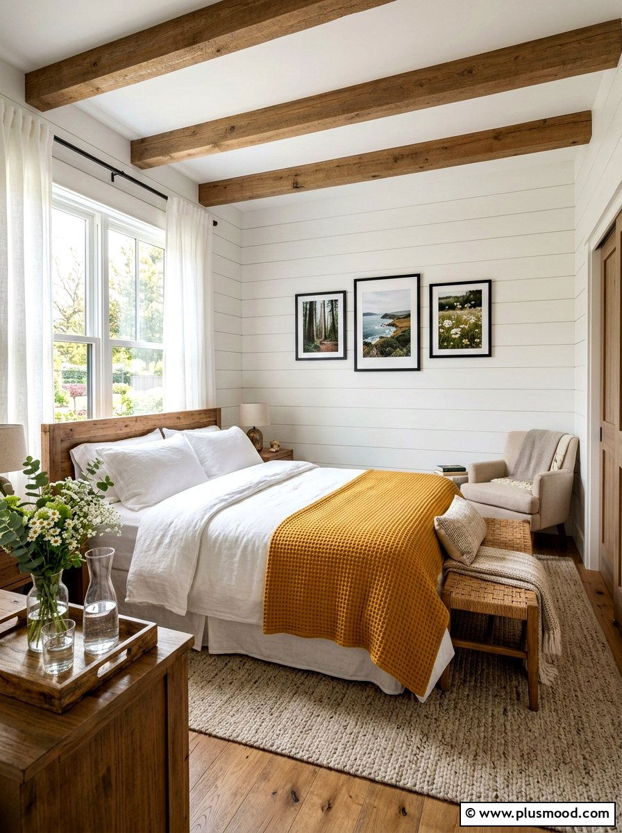 Guest Bedroom - 25 summer modern farmhouse summer decor ideas