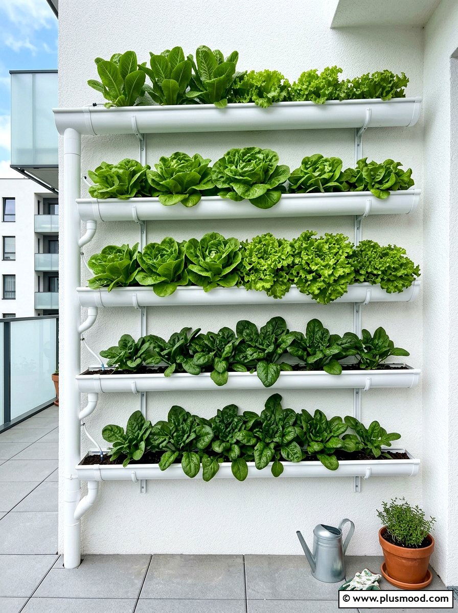 Gutter Garden System - 25 summer vegetable planter ideas