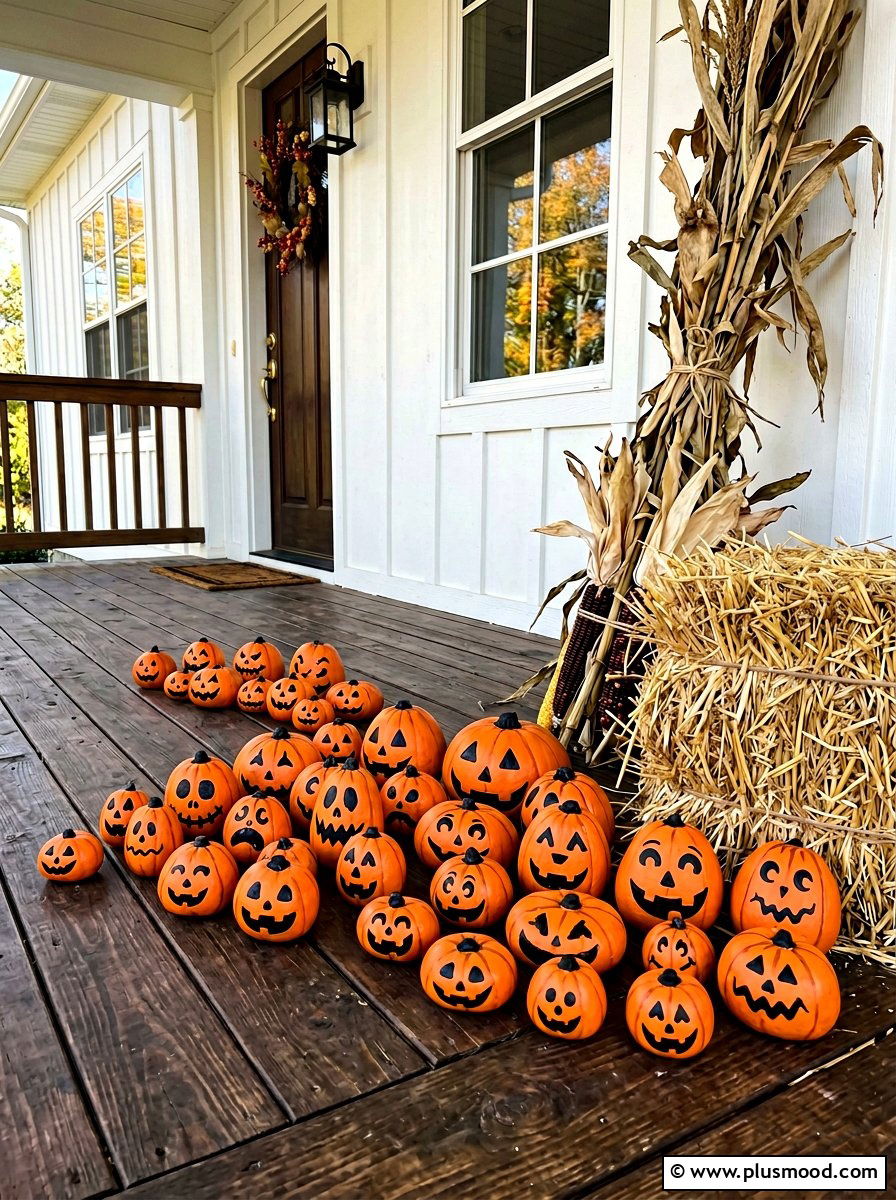 Halloween pumpkin rock - 25 painted rock ideas with holiday theme