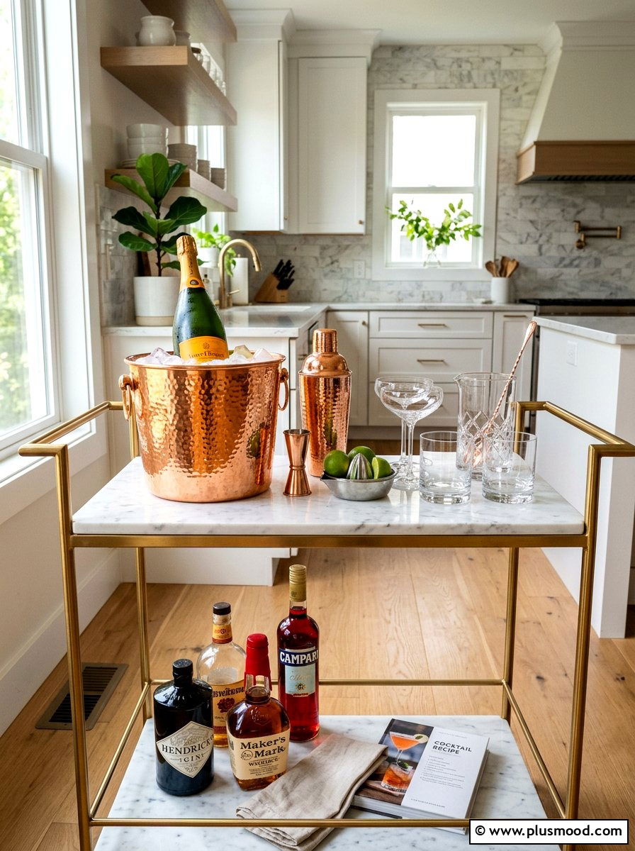 Hammered Copper Ice Bucket - 25 summer kitchen accessories ideas