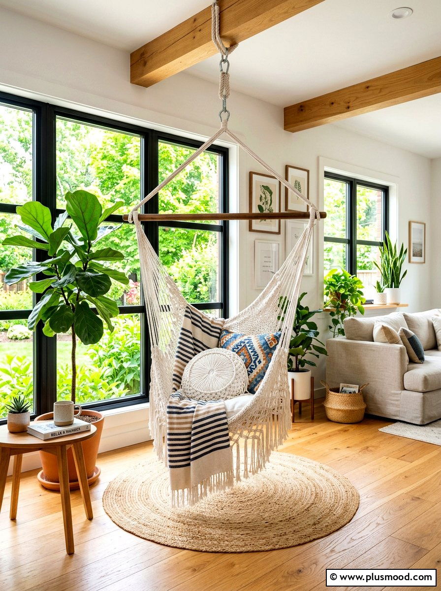 Hammock Chair Living Room - 25 summer living room decor ideas