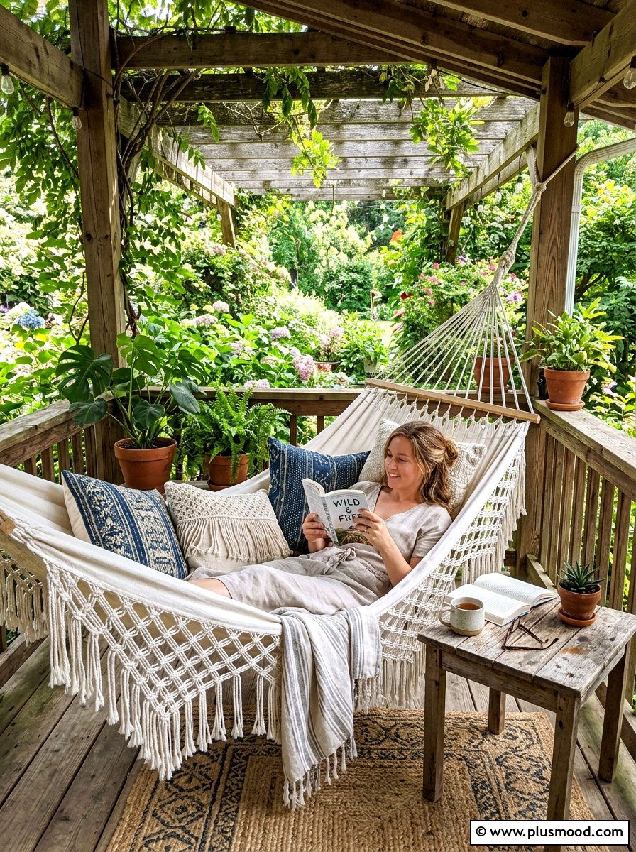 Hammock Reading Corner - 25 best summer home decor ideas