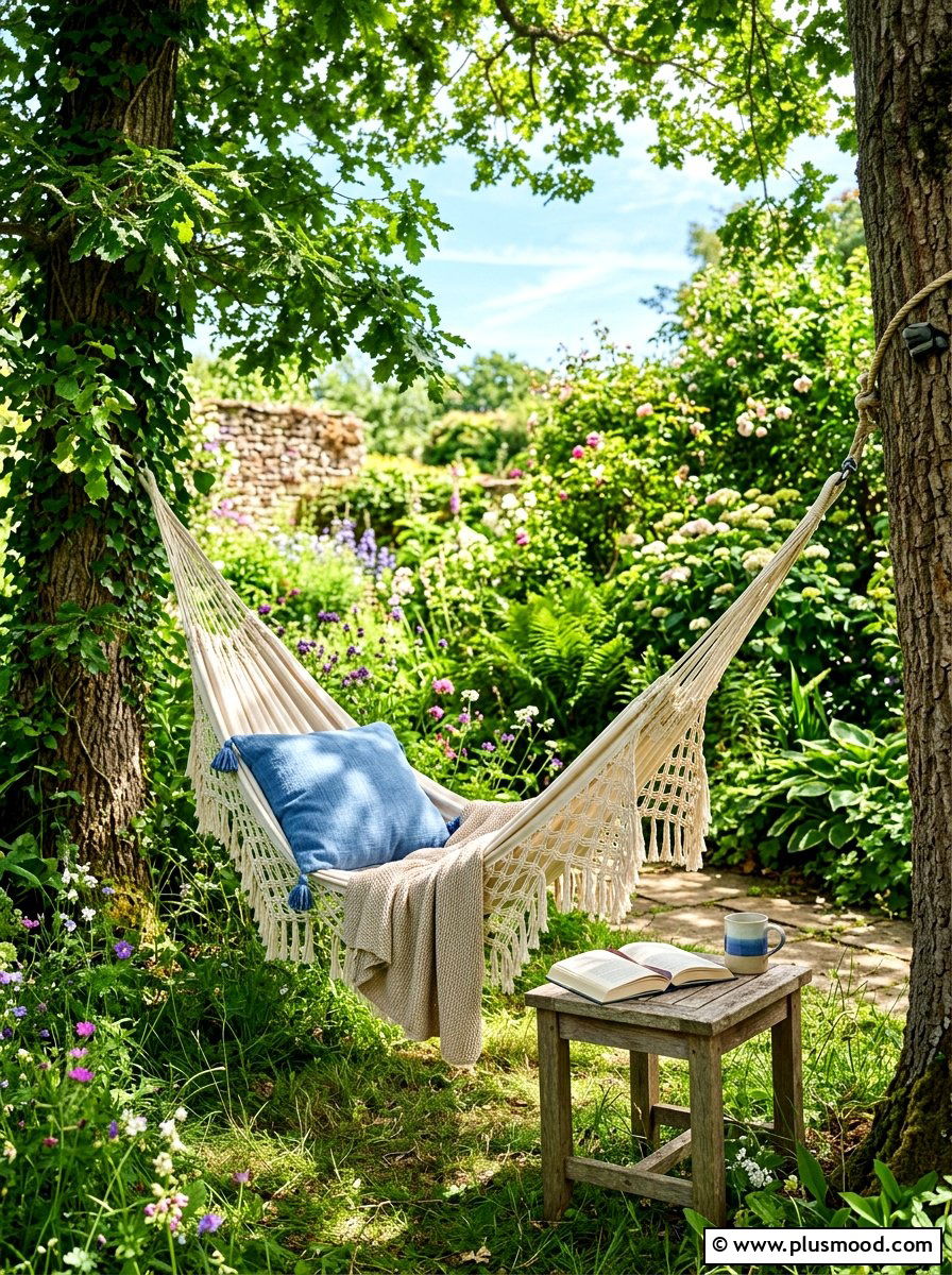 Hammock Reading Nook - 25 easy summer home ideas
