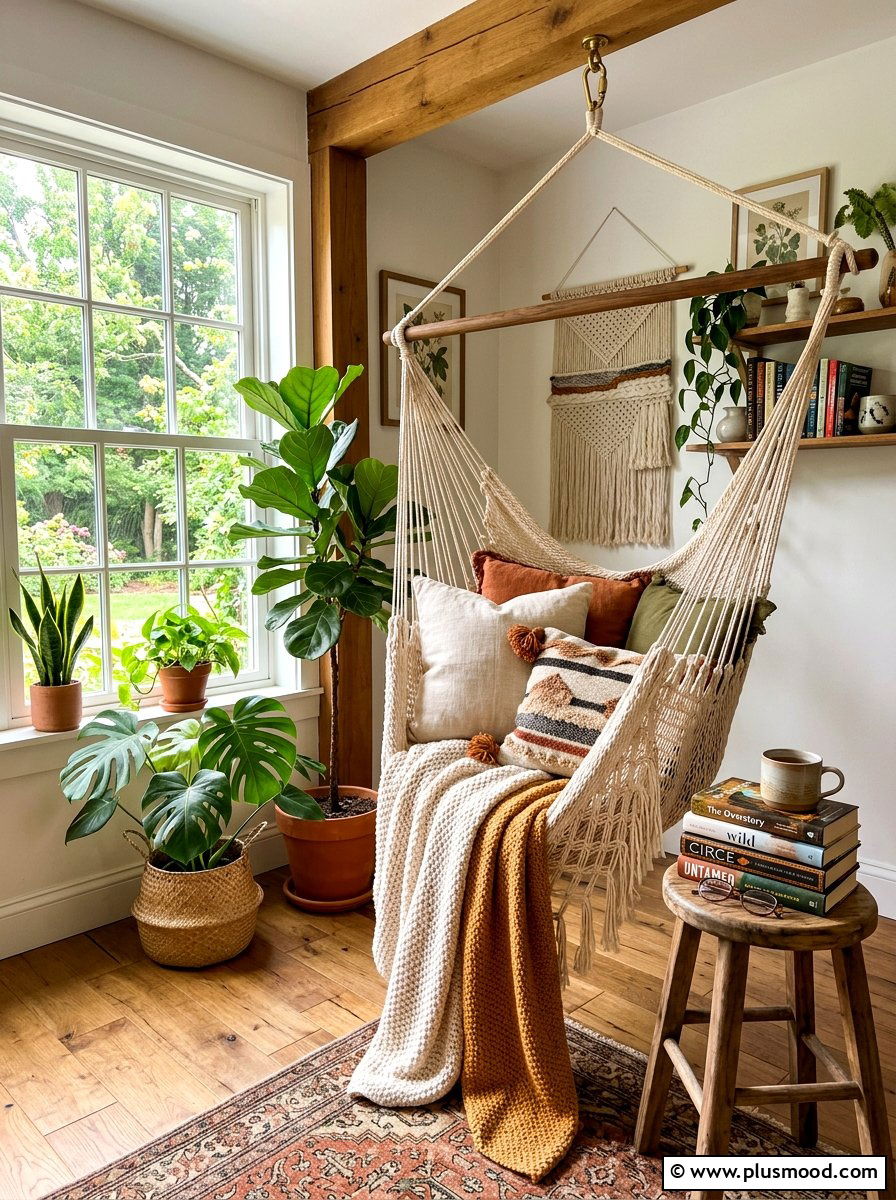 Hammock Reading Nook - 25 summer home makeover ideas
