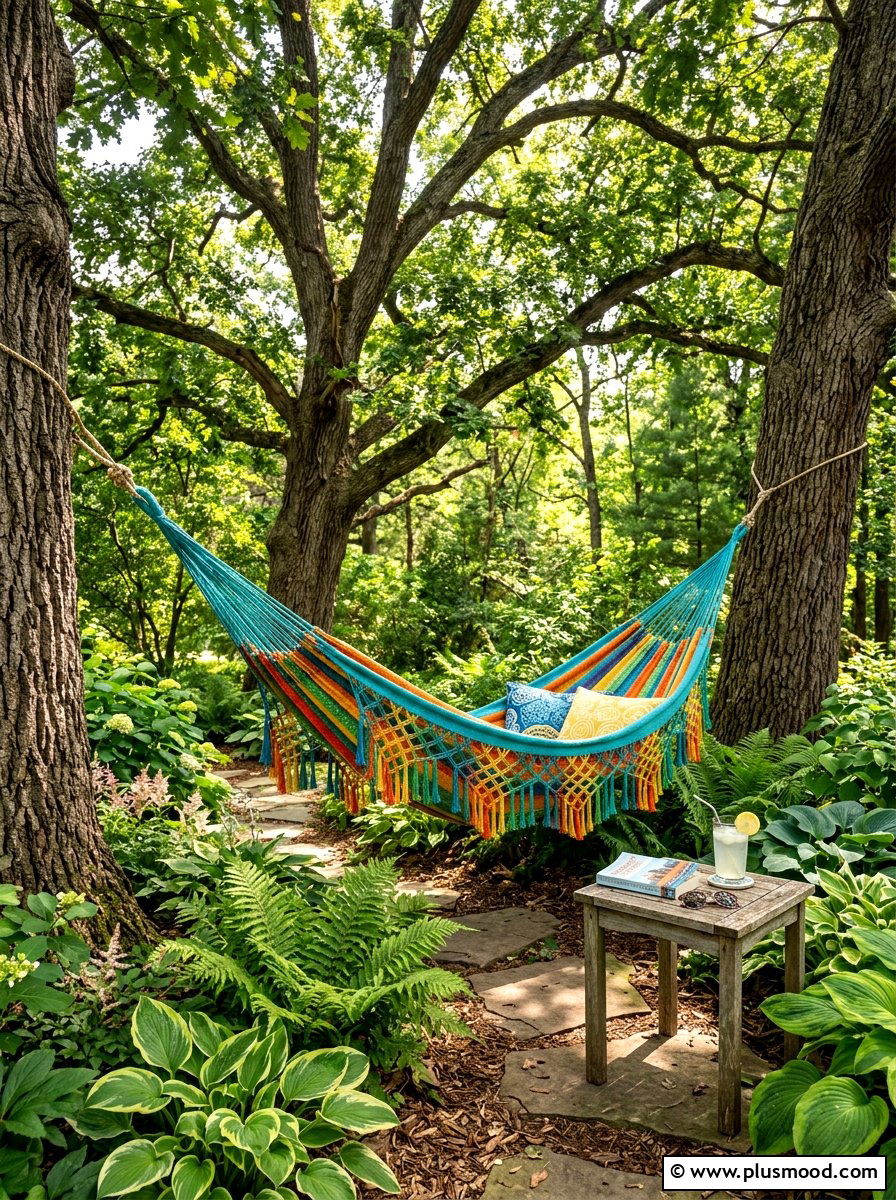 Hammock Relaxation Corner - 25 summer backyard lounge ideas