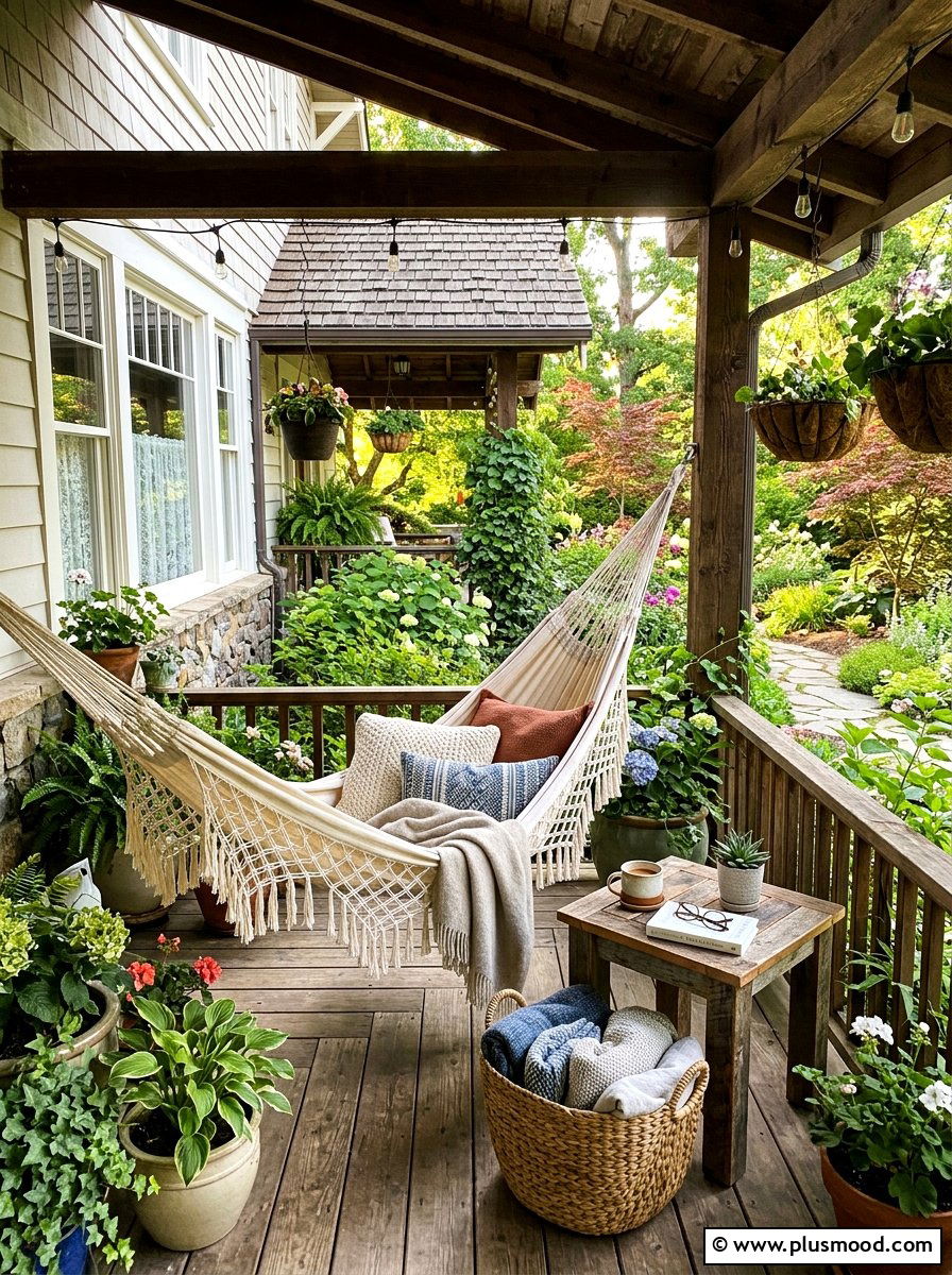 Hammock Relaxation Corner - 25 summer porch party ideas