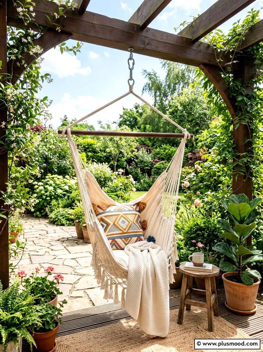 Hammock Swing Chair - 25 summer patio makeover ideas