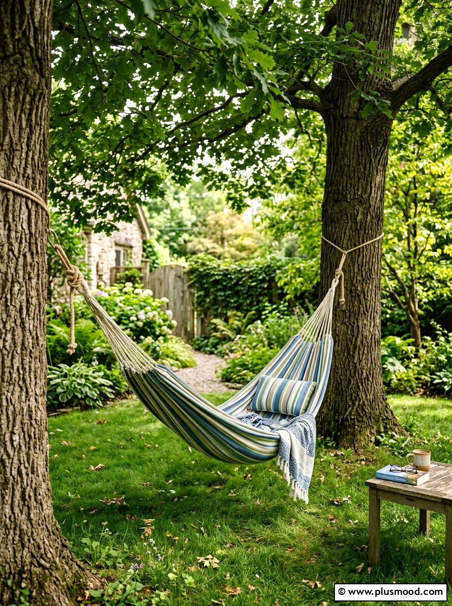 Hammock Under Trees - 25 summer cooling backyard ideas