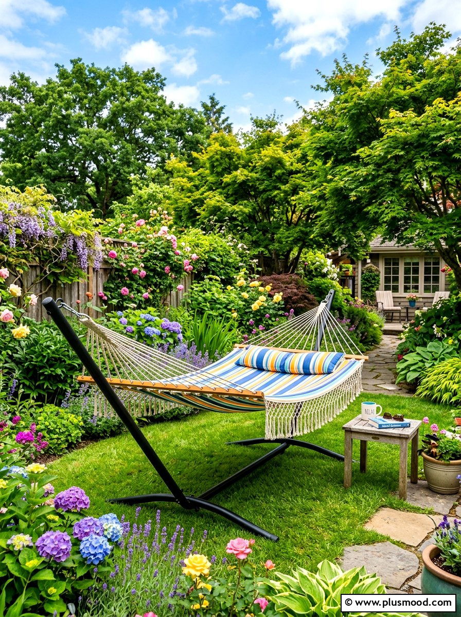 Hammock With Stand - 25 summer patio seating ideas