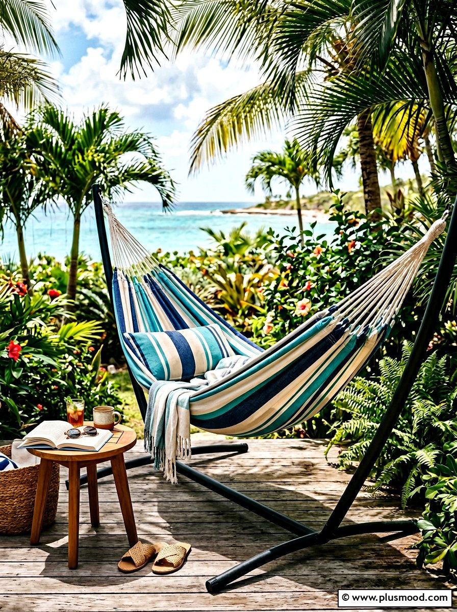 Hammock With Stand - 25 small backyard ideas for renters