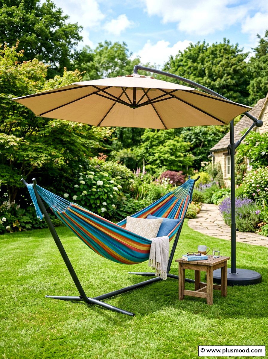 Hammock relaxation stand - 25 easy summer backyard makeover ideas
