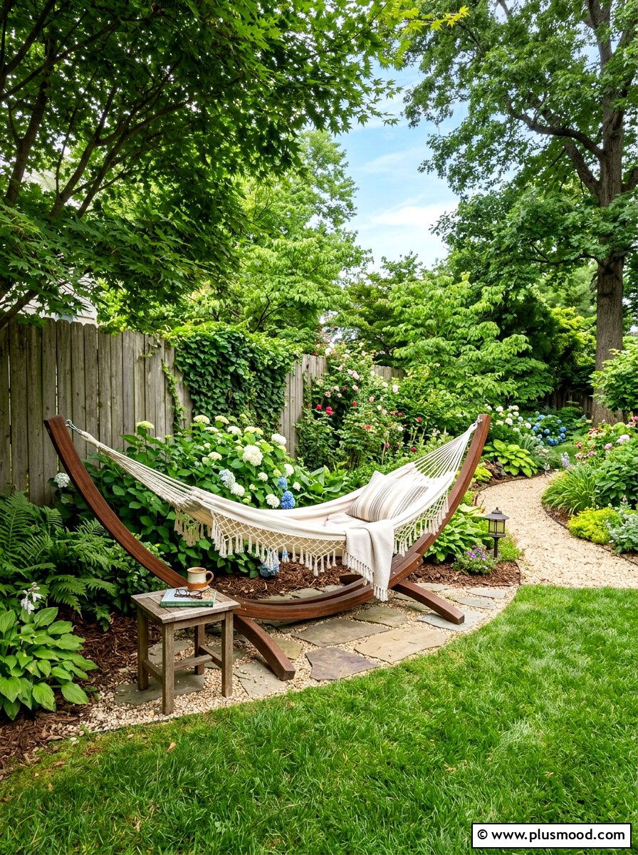Hammock stand garden - 25 summer patio lounge ideas
