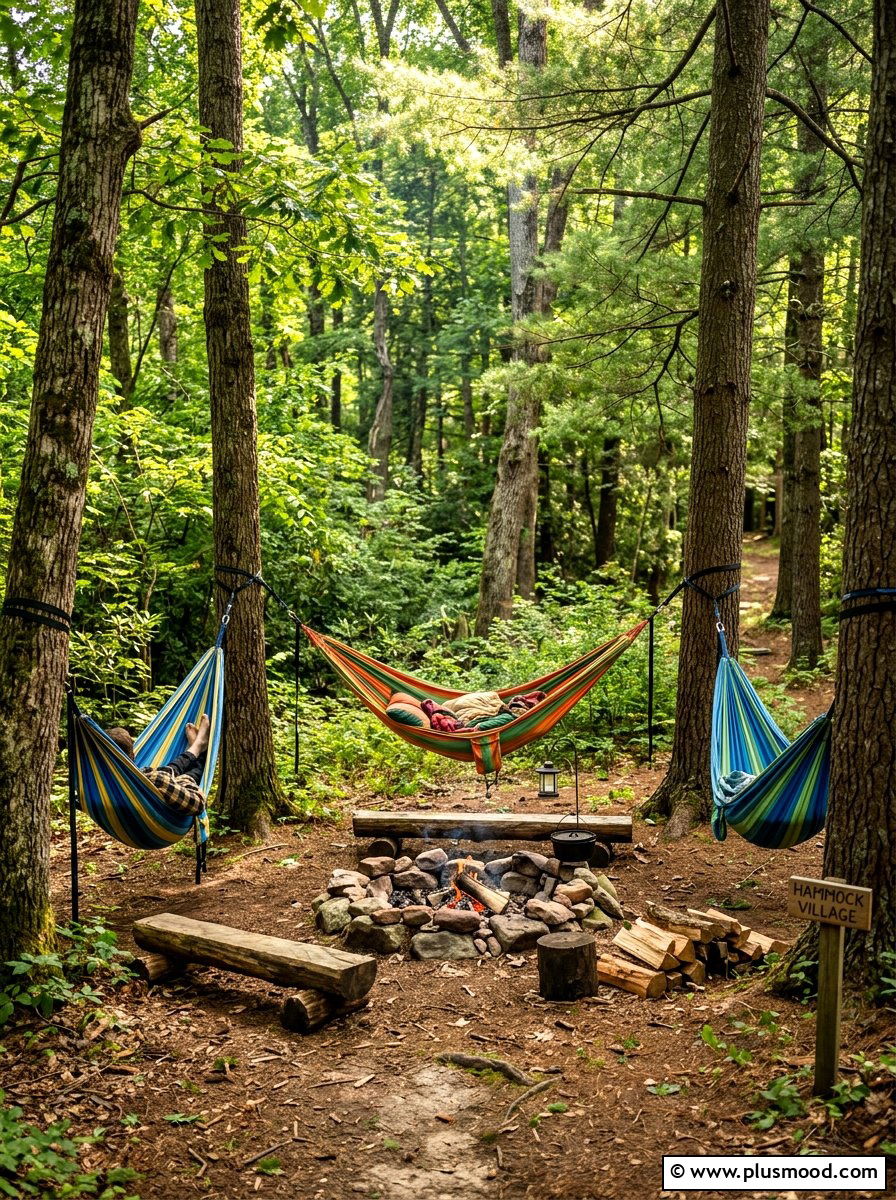 Hammock village - 25 summer backyard ideas for kids