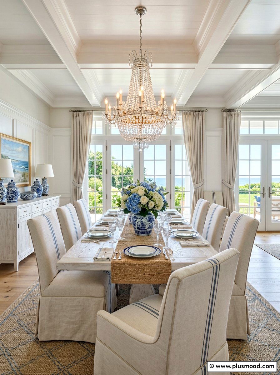 Hampton Style Dining Room - 25 summer dining room ideas