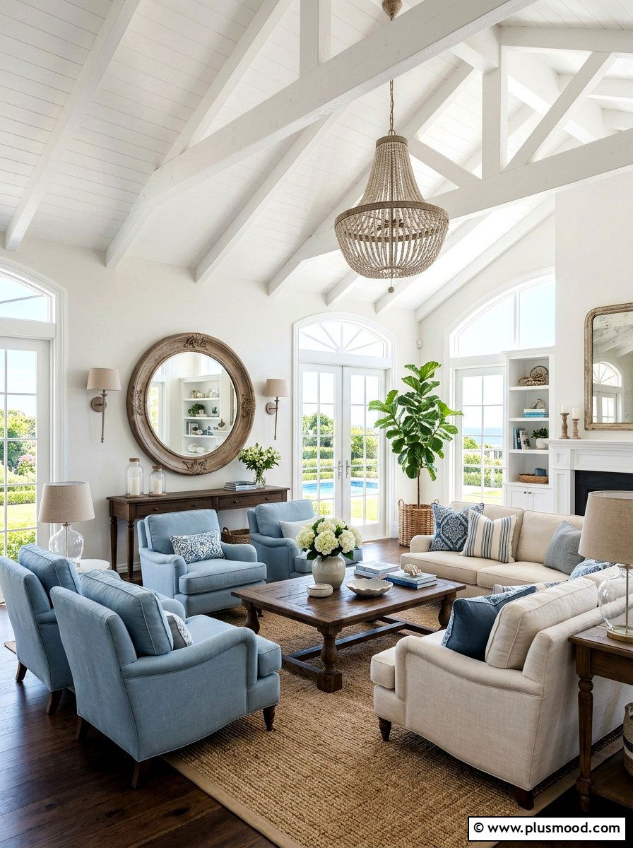 Hamptons Style Living Room - 25 summer refreshing living room ideas