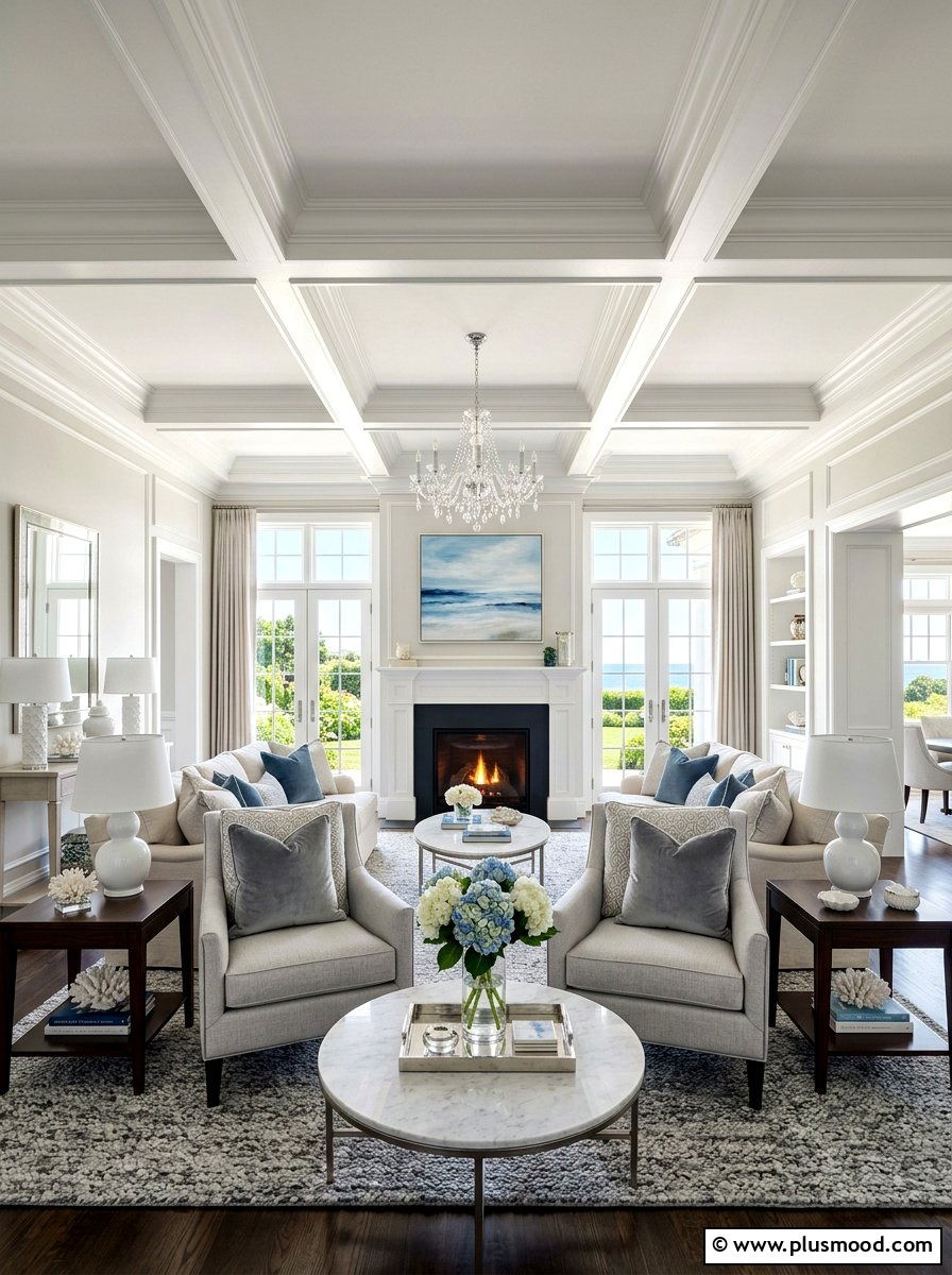 Hamptons Style Sitting Room - 25 summer beach house decorating ideas
