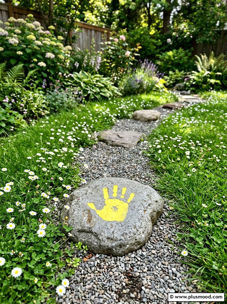Handprint Painted Rock - 25 painted rock ideas for mothers day