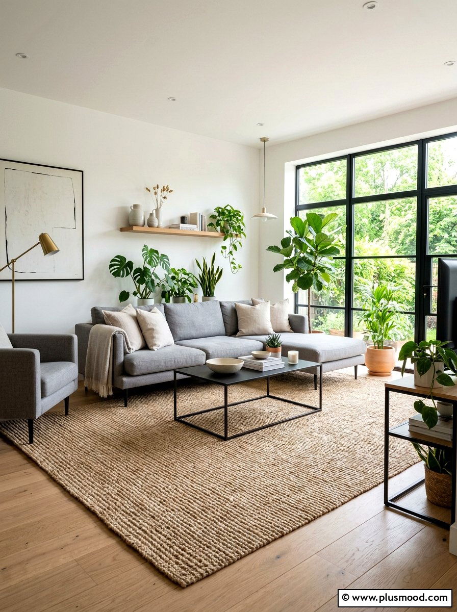 Handwoven Sisal Rug - 25 summer rug ideas for living room