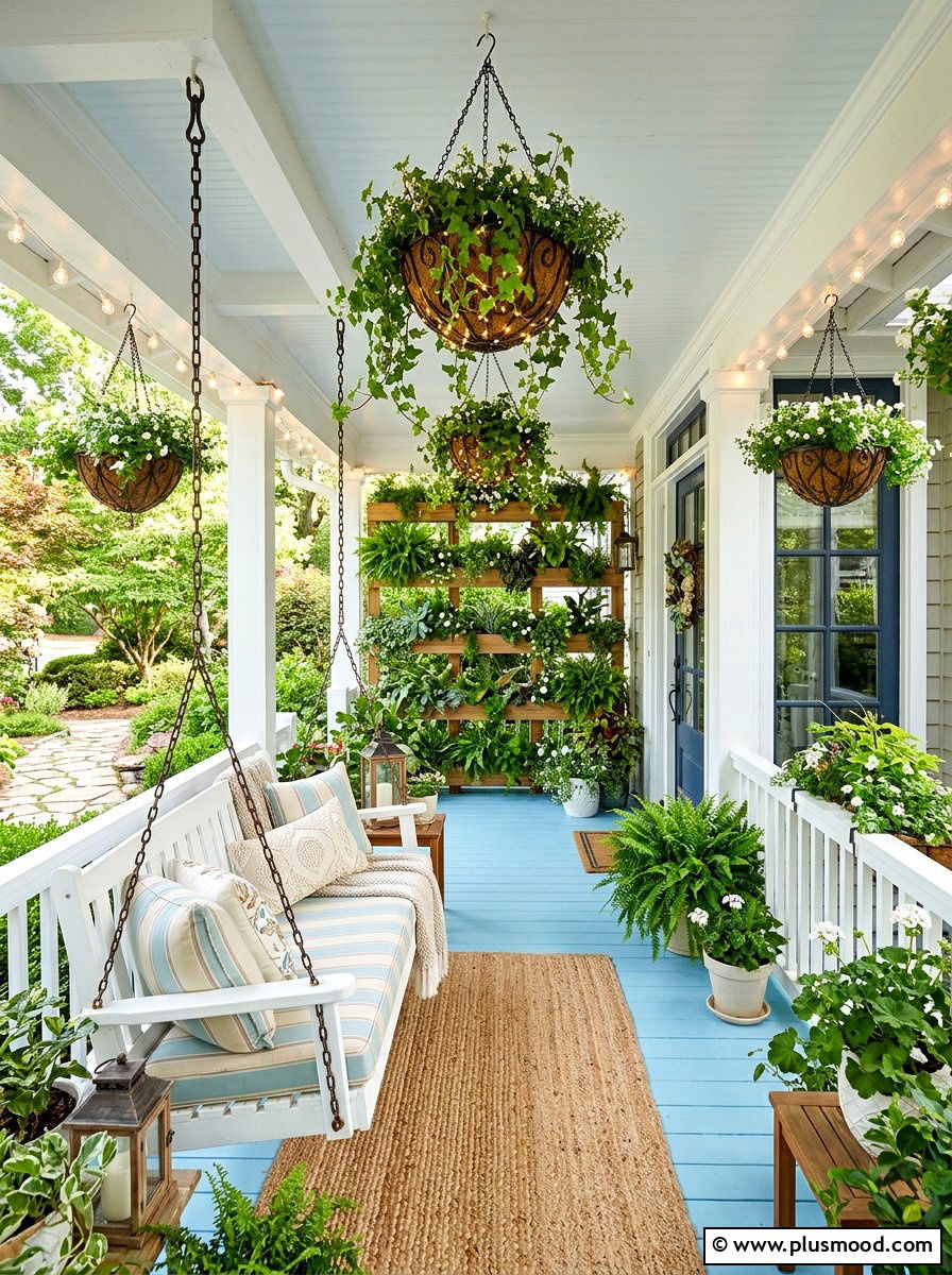 Hanging Basket Porch Lighting - 25 summer porch lighting ideas