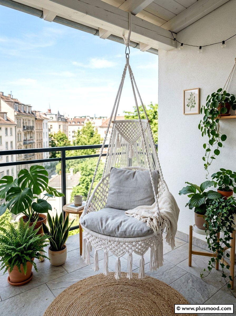 Hanging Chair For Balcony - 25 small backyard ideas for apartments