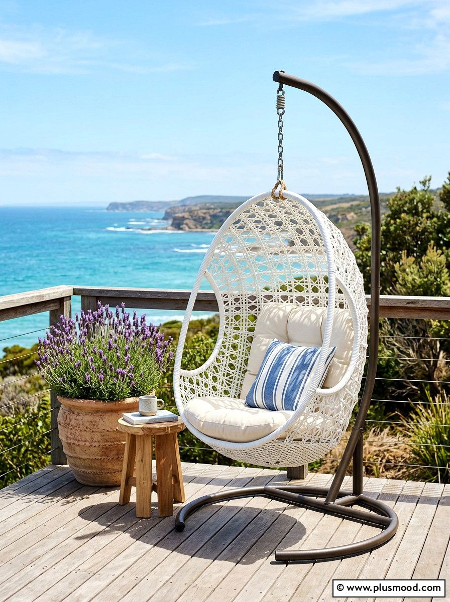 Hanging Chair Seating - 25 small backyard ideas with patio