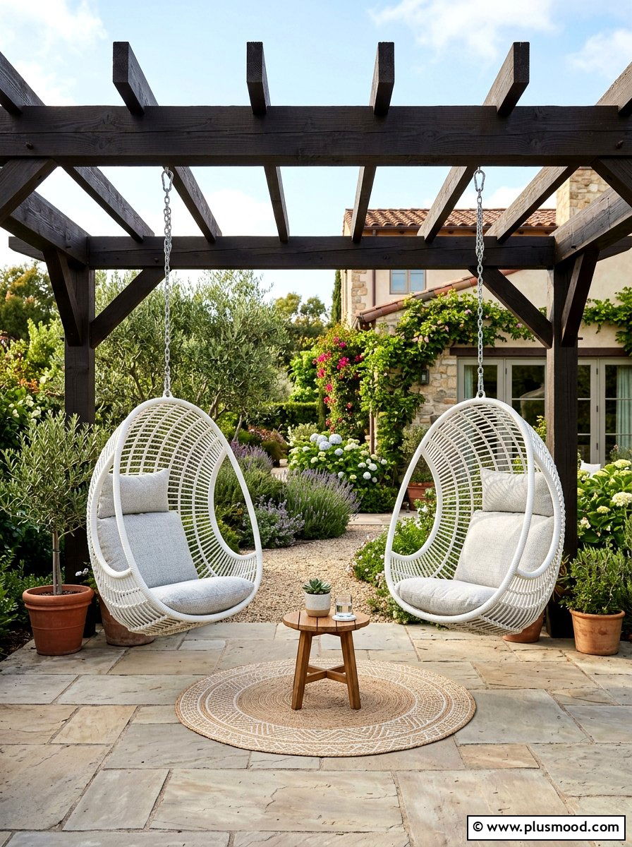 Hanging Chairs - 25 small backyard ideas for entertaining