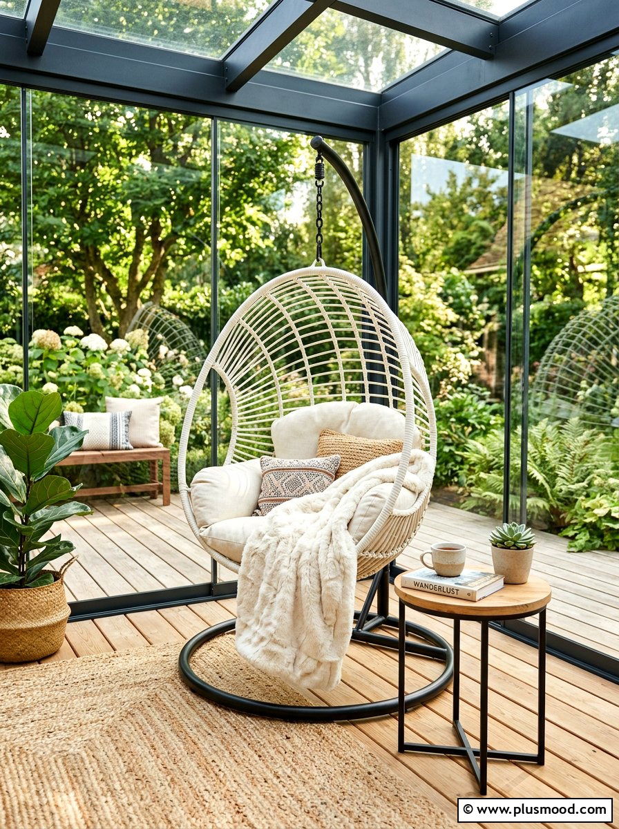 Hanging Egg Chair - 25 summer patio furniture ideas