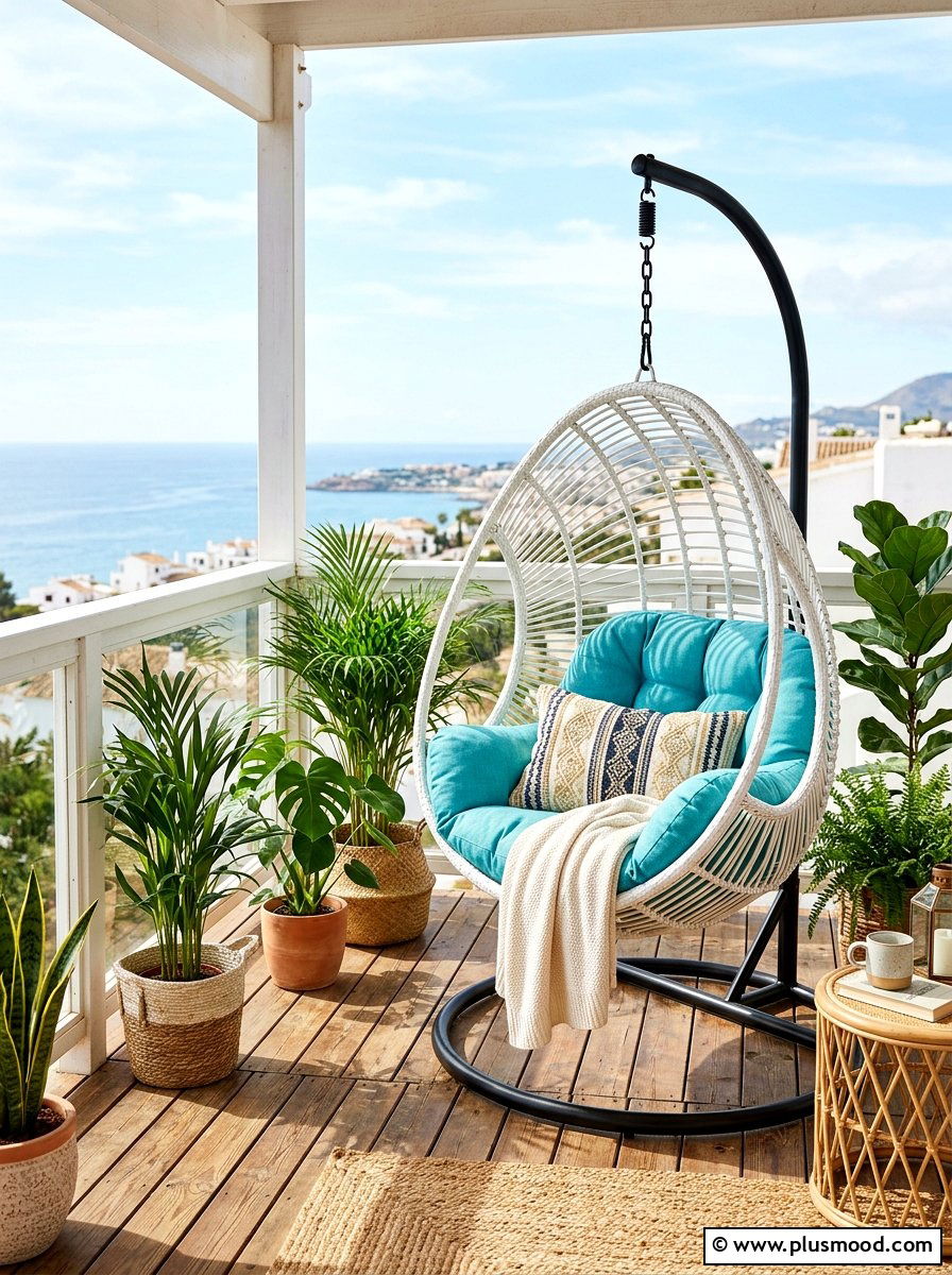 Hanging Egg Chair - 25 summer patio ideas