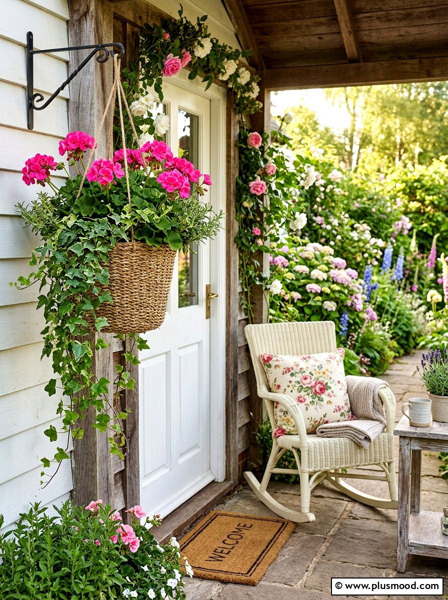 Hanging Flower Basket Door Decor - 25 summer door decor ideas for summer