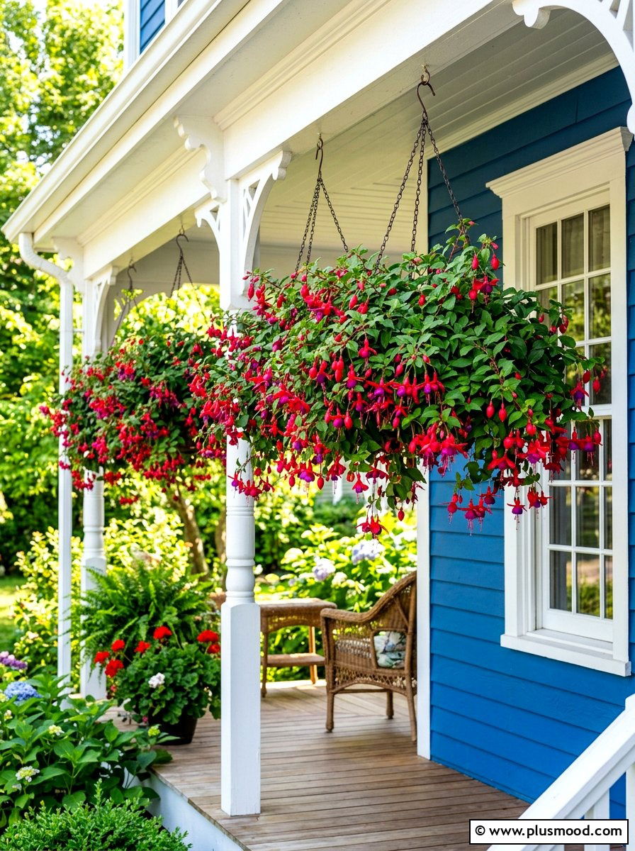 Hanging Flower Baskets - 25 summer townhouse curb appeal ideas