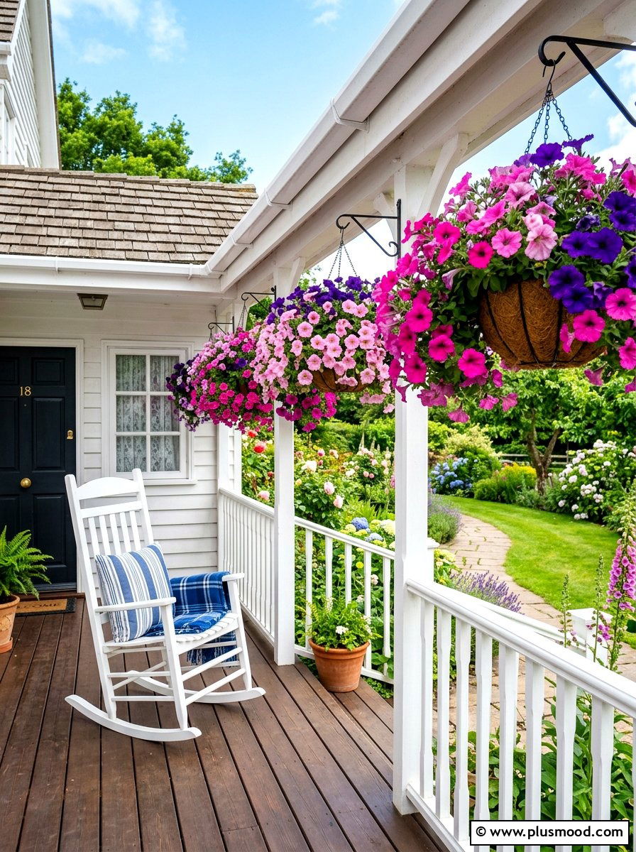 Hanging Flower Baskets - 25 easy summer patio decorating ideas